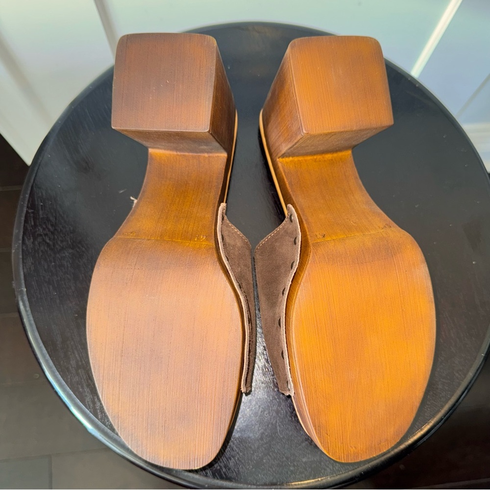 Italian Suede Genuine Leather Sandals Brown EU 41/US 9.5 NWT VERDEROSMARINO NEW - Picture 12 of 13